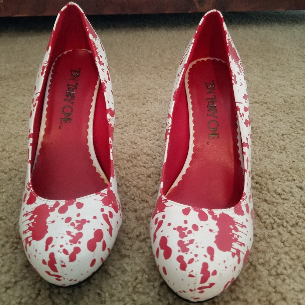 Ten twenty one blood spatter heels